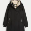 Parka căptușită cu blană artificială Parka căptușită cu blană artificială
