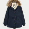Parka căptușită cu blană artificială Parka căptușită cu blană artificială