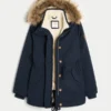 Parka căptușită cu blană artificială Parka căptușită cu blană artificială