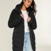 Parka matlasată cu căptușeală din blană artificială Parka matlasată cu căptușeală din blană artificială