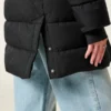 Parka matlasată cu căptușeală din blană artificială Parka matlasată cu căptușeală din blană artificială