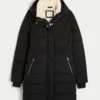 Parka matlasată cu căptușeală din blană artificială Parka matlasată cu căptușeală din blană artificială