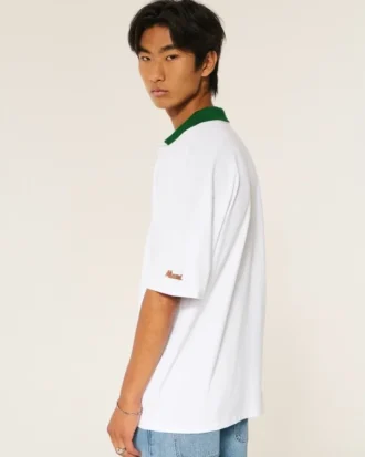 Polo cu grafică Boxy University of Miami Hurricanes