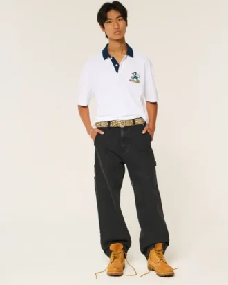 Polo cu imprimeu Boxy University of Notre Dame Fighting Irish