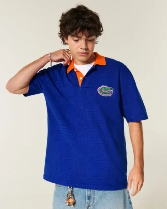 Polo cu imprimeu grafic Boxy University of Florida Gators