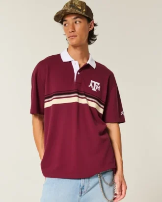 Polo cu imprimeu Texas A&M University