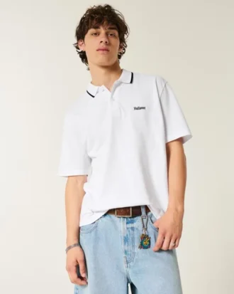 Polo cu logo relaxat