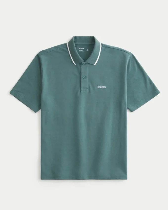 Polo cu logo relaxat Polo cu logo relaxat