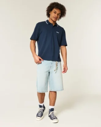 Polo cu logo relaxat