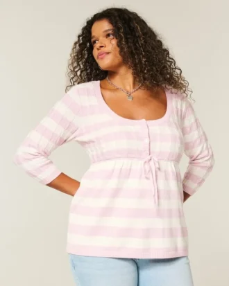 Pulover babydoll tricotat