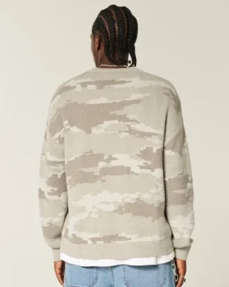 Pulover Boxy Camo Crew