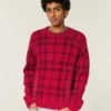 Pulover boxy fuzzy cu guler rotund Pulover boxy fuzzy cu guler rotund