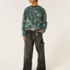 Pulover boxy fuzzy cu guler rotund Pulover boxy fuzzy cu guler rotund