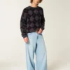 Pulover boxy fuzzy cu guler rotund Pulover boxy fuzzy cu guler rotund
