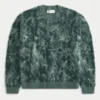 Pulover boxy fuzzy cu guler rotund Pulover boxy fuzzy cu guler rotund