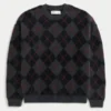 Pulover boxy fuzzy cu guler rotund Pulover boxy fuzzy cu guler rotund