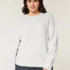Pulover confortabil Hollister cu model tricotat Pulover confortabil Hollister cu model tricotat