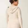 Pulover cu glugă și fermoar Gilly Hicks, tricotat cu model în relief Pulover cu glugă și fermoar Gilly Hicks, tricotat cu model în relief