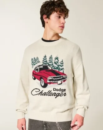 Pulover cu grafică Dodge Challenger