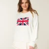 Pulover cu imprimeu Union Jack Pulover cu imprimeu Union Jack