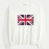 Pulover cu imprimeu Union Jack Pulover cu imprimeu Union Jack