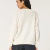 Pulover oversized cu guler în V Hollister Comfy Cloud Pulover oversized cu guler în V Hollister Comfy Cloud