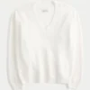 Pulover oversized cu guler în V Hollister Comfy Cloud Pulover oversized cu guler în V Hollister Comfy Cloud