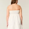 Rochie babydoll fără bretele, brodată Rochie babydoll fără bretele, brodată