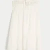 Rochie babydoll fără bretele, brodată Rochie babydoll fără bretele, brodată