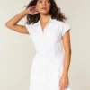 Rochie cămașă cu mâneci scurte Rochie cămașă cu mâneci scurte