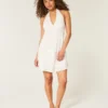 Rochie cu bretele din crep, cu spatele deschis Rochie cu bretele din crep, cu spatele deschis