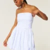 Rochie cu fustă bufată și volane Rochie cu fustă bufată și volane