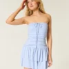 Rochie fustă-pantalon din tricot fără bretele Rochie fustă-pantalon din tricot fără bretele