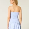 Rochie fustă-pantalon din tricot fără bretele Rochie fustă-pantalon din tricot fără bretele