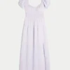 Rochie maxi cu mâneci scurte și spate decupat Rochie maxi cu mâneci scurte și spate decupat