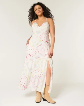 Rochie maxi cu spate decupat