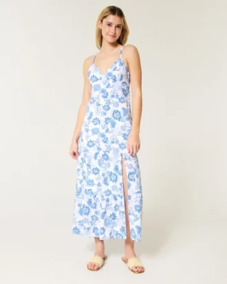 Rochie maxi cu spate decupat