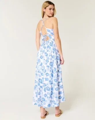 Rochie maxi cu spate decupat