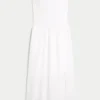 Rochie maxi fără bretele, brodată Rochie maxi fără bretele, brodată