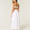 Rochie maxi fără bretele, cu bust răsucit Rochie maxi fără bretele, cu bust răsucit