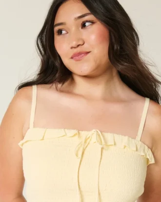 Rochie maxi fără bretele, cu smocuri