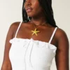 Rochie maxi fără bretele, cu smocuri Rochie maxi fără bretele, cu smocuri