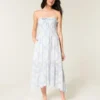 Rochie maxi fără bretele, cu smocuri Rochie maxi fără bretele, cu smocuri