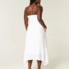 Rochie maxi fără bretele, cu smocuri Rochie maxi fără bretele, cu smocuri