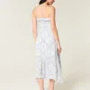 Rochie maxi fără bretele, cu smocuri Rochie maxi fără bretele, cu smocuri
