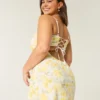 Rochie midi cu spate deschis din amestec de in Rochie midi cu spate deschis din amestec de in