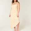 Rochie midi cu tiv asimetric Rochie midi cu tiv asimetric