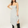 Rochie midi cu tiv asimetric Rochie midi cu tiv asimetric