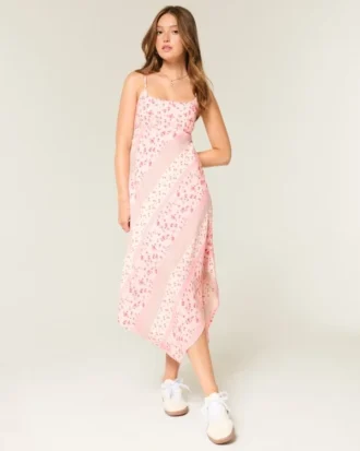 Rochie midi cu tiv asimetric