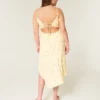 Rochie midi cu tiv asimetric Rochie midi cu tiv asimetric